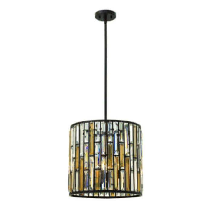 Fredrick Ramond Gemma 3-Light Foyer Light in Vintage Bronze Fredrick Ramond Gemma 3-Light Foyer Light in Vintage Bronze
