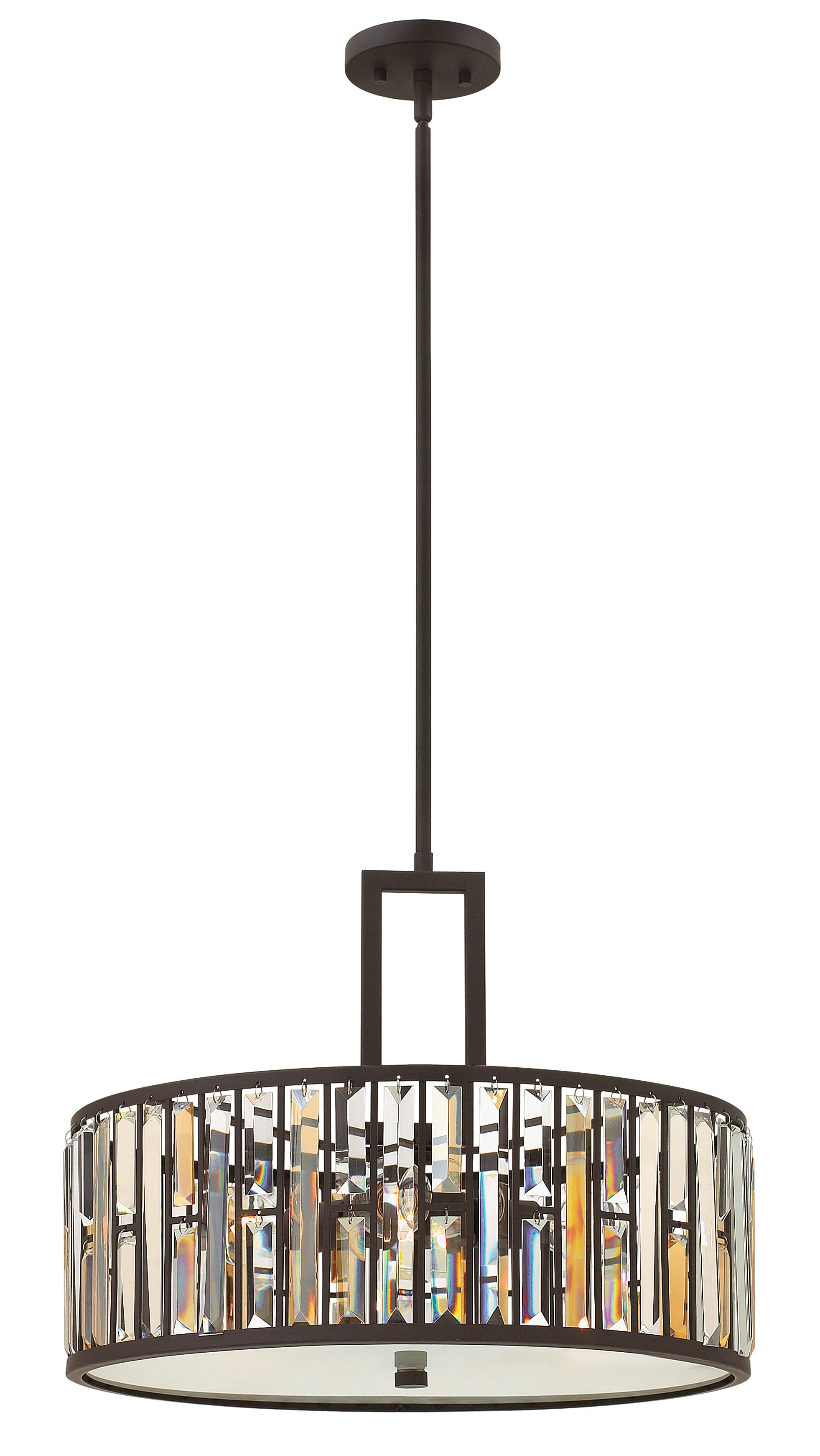 Vintage Bronze LED Foyer Pendant from the Gemma Collection