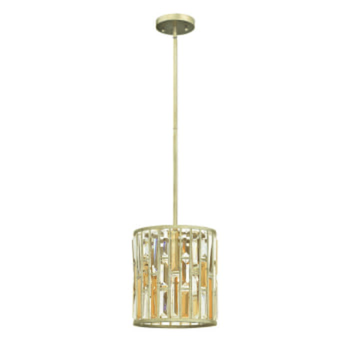 Fredrick Ramond Gemma 12" Mini Pendant in Silver Leaf* Fredrick Ramond Gemma 12" Mini Pendant in Silver Leaf*