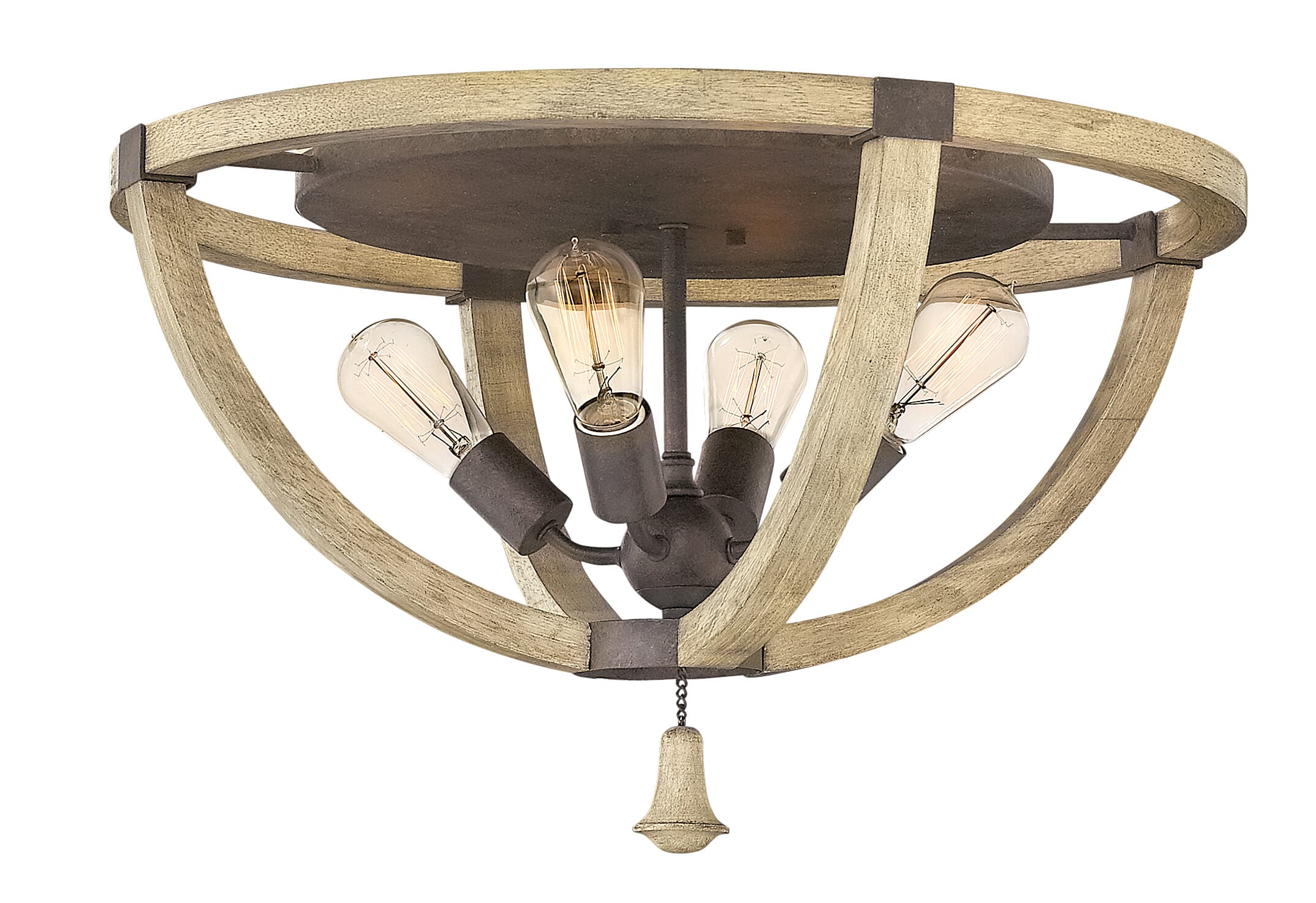 Fredrick Ramond Middlefield 4-Light Flush Mount Ceiling Light In Iron Rust*