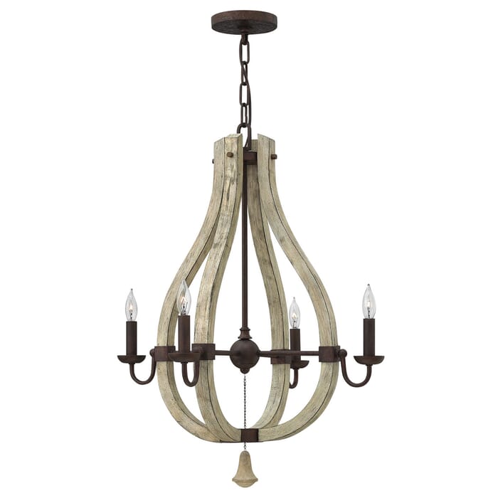 Fredrick Ramond Middlefield 4-Light Chandelier in Iron Rust Fredrick Ramond Middlefield 4-Light Chandelier in Iron Rust