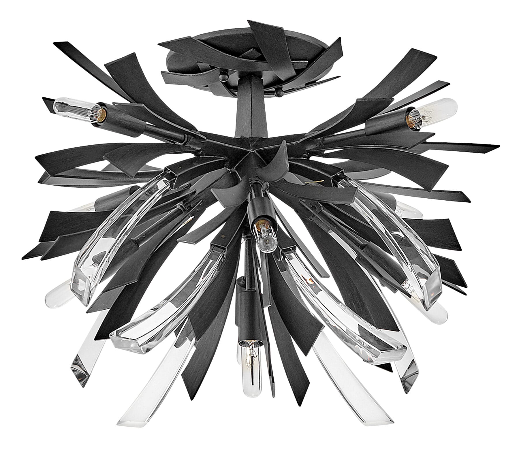 Fredrick Ramond Vida 9 Light 24" Wide Semi-Flush Ceiling Fixture - Thumbnail 3