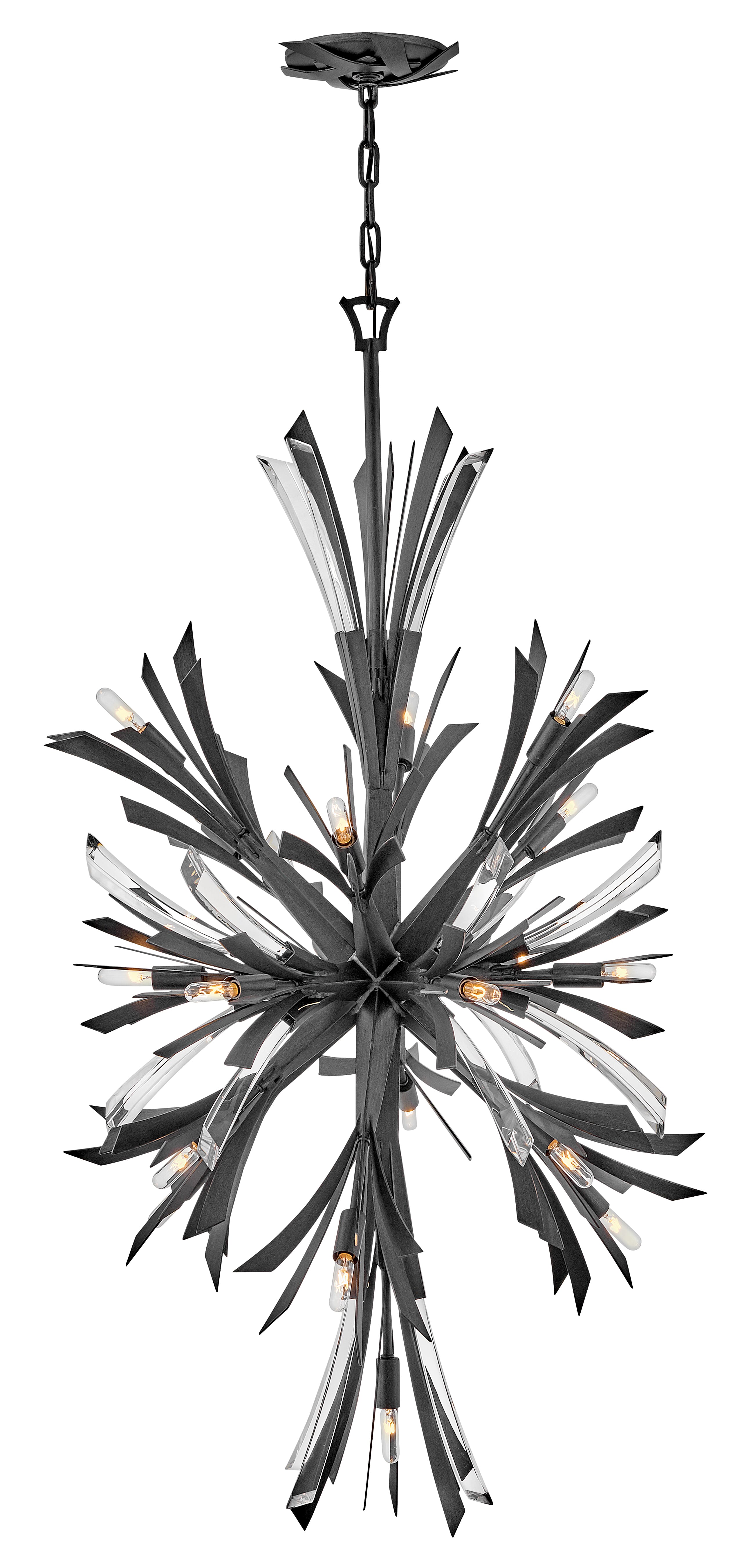 Brushed Graphite LED Chandelier from the Vida Collection