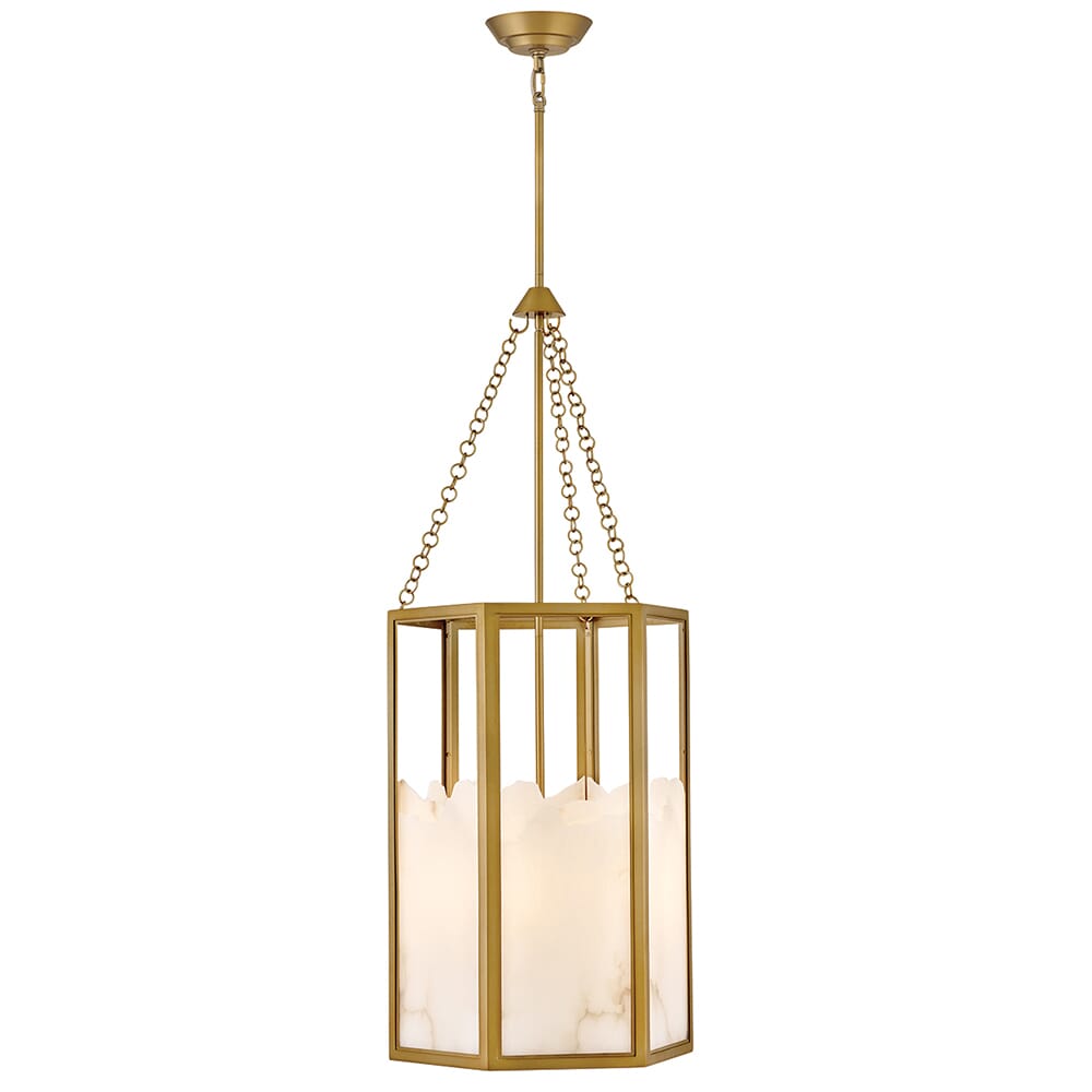 Lacquered Brass LED Chandelier from the Veleta Collection