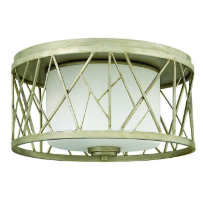 Fredrick Ramond Nest 2-Light Ceiling Light in Silver Leaf Fredrick Ramond Nest 2-Light Ceiling Light in Silver Leaf