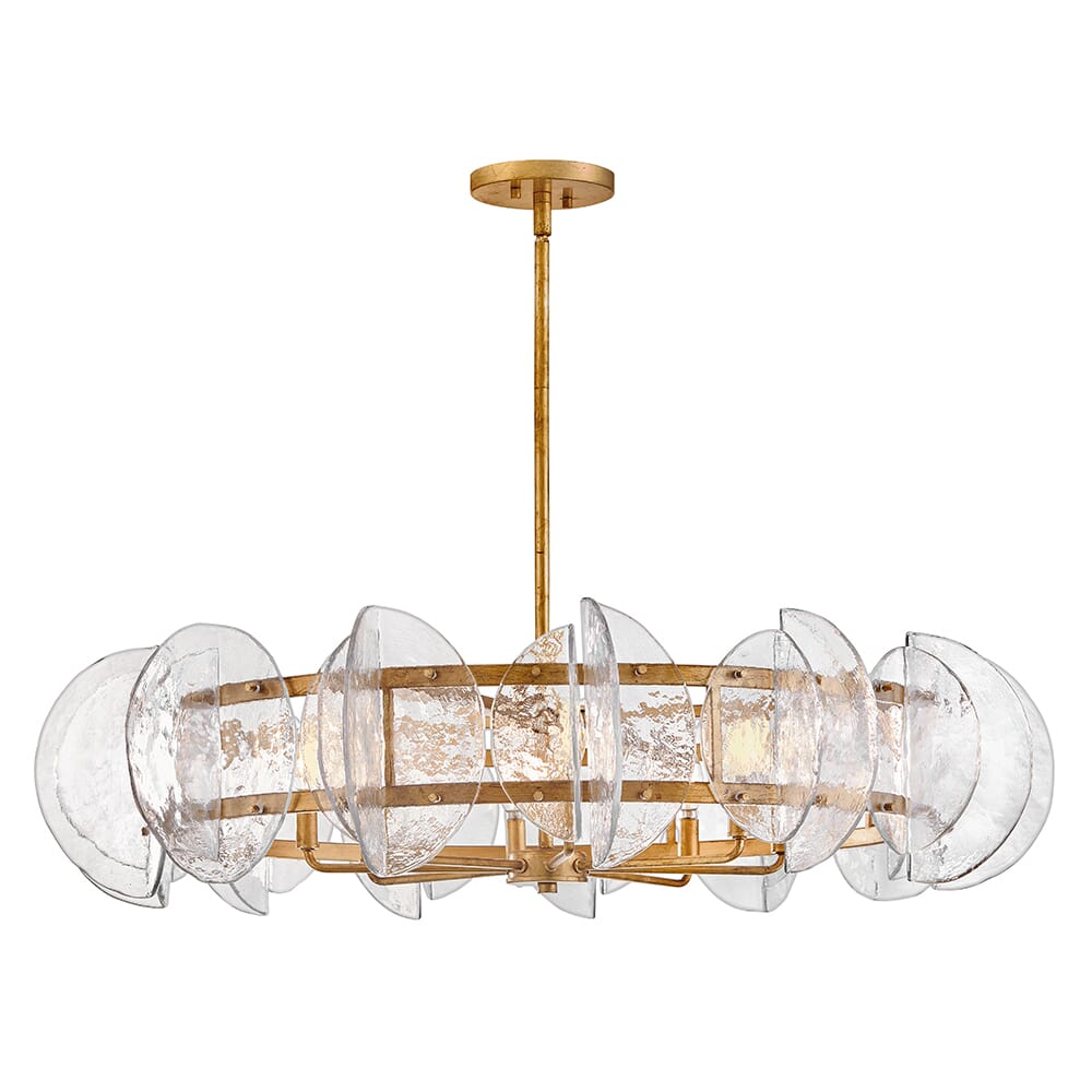 Distressed Brass LED Chandelier from the Seraphina Collection