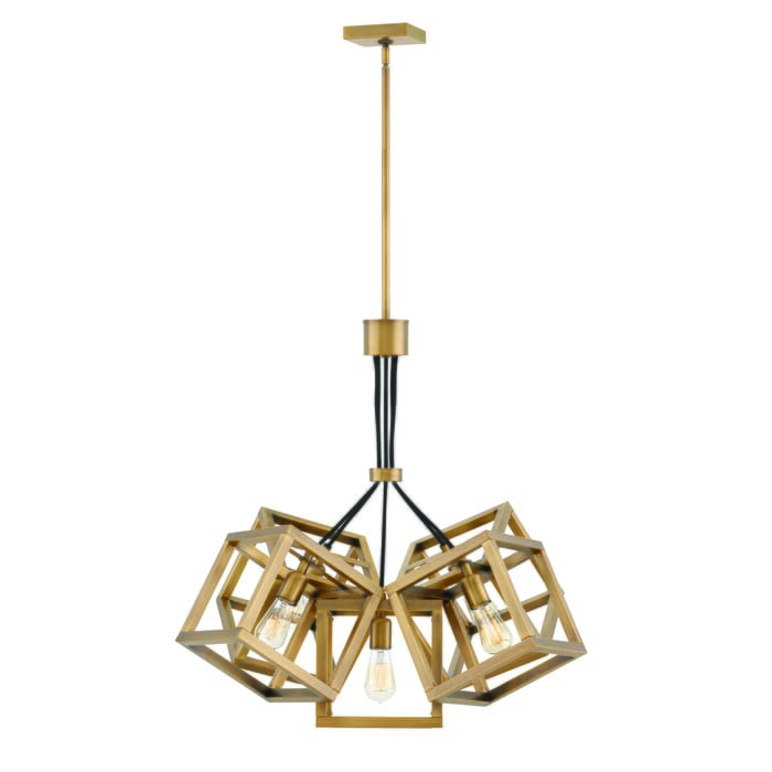 Fredrick Ramond Ensemble 5-Light Chandelier in Brushed Bronze* Fredrick Ramond Ensemble 5-Light Chandelier in Brushed Bronze*