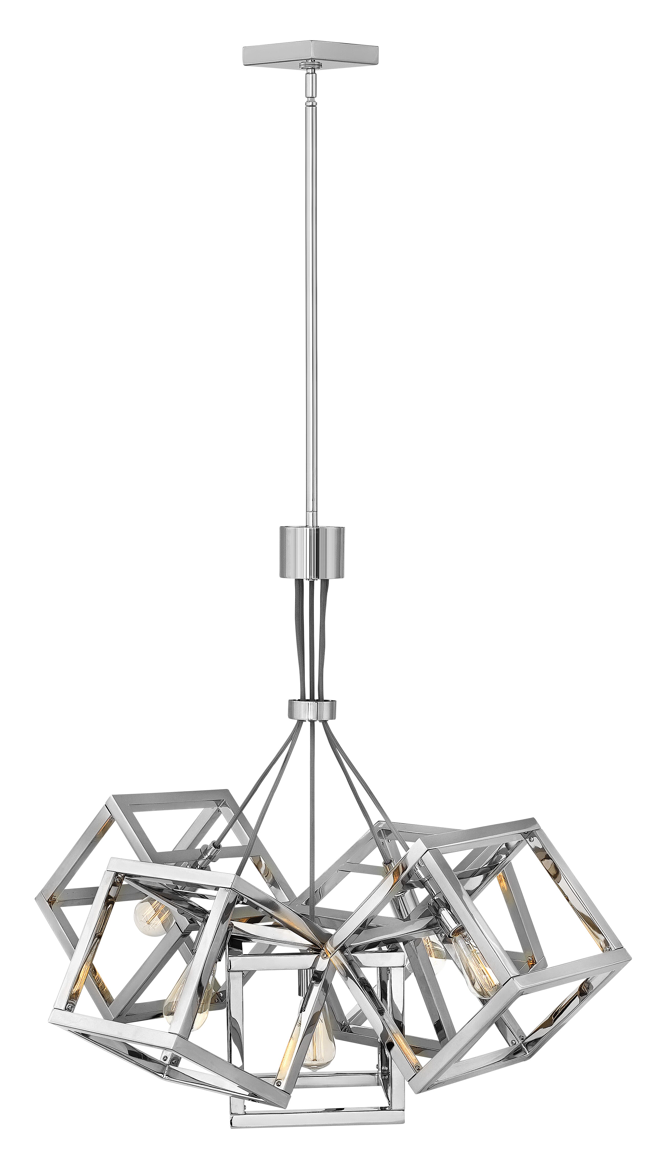 Fredrick Ramond Ensemble 5-Light Pendant In Polished Nickel*