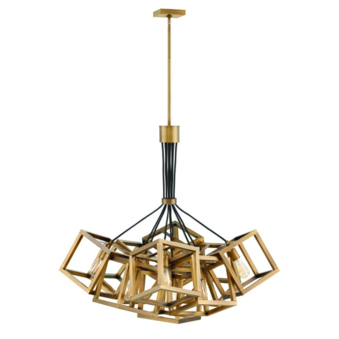 Fredrick Ramond Ensemble 9-Light Chandelier in Brushed Bronze* Fredrick Ramond Ensemble 9-Light Chandelier in Brushed Bronze*