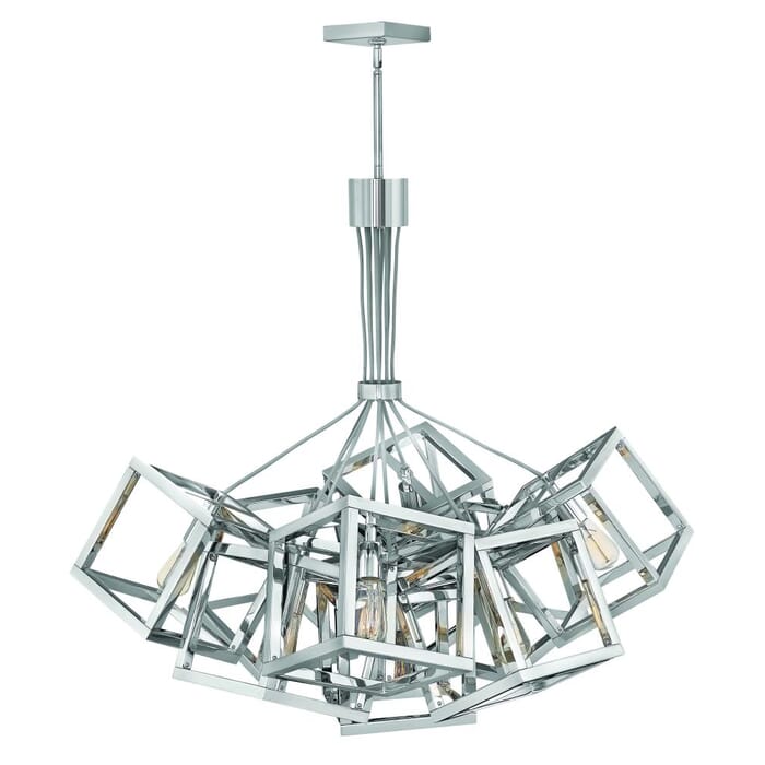 Fredrick Ramond Ensemble 9-Light Chandelier in Polished Nickel* Fredrick Ramond Ensemble 9-Light Chandelier in Polished Nickel*