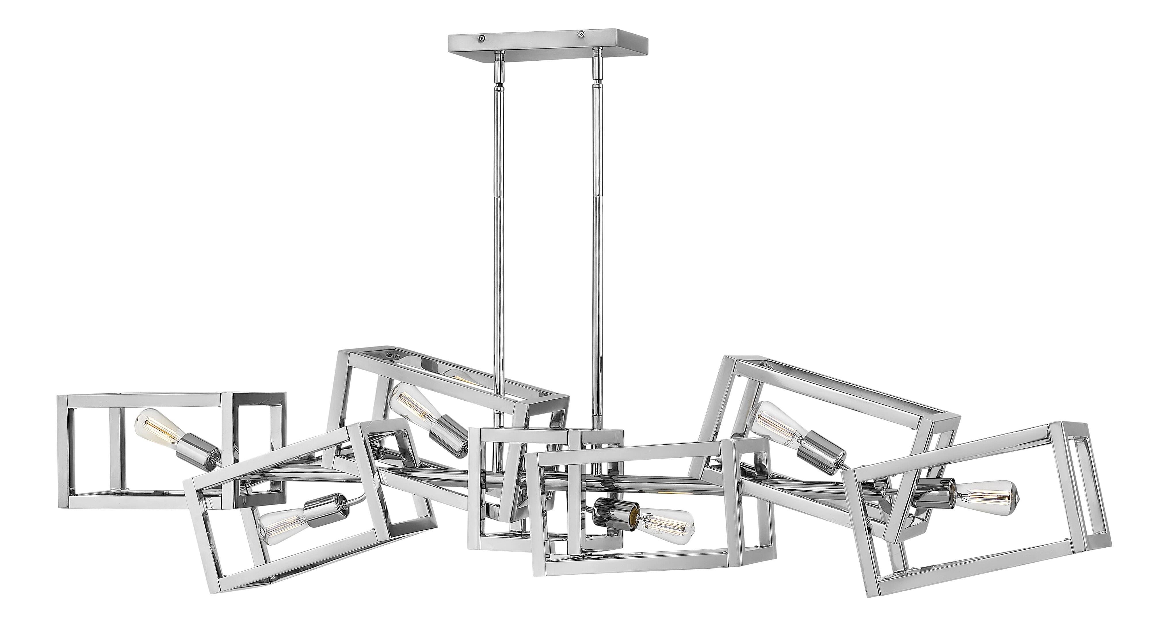 Fredrick Ramond Ensemble 6-Light Linear Chandelier In Polished Nickel*