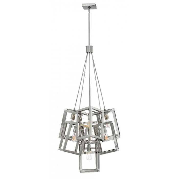 Fredrick Ramond Ensemble 7-Light Foyer Light in Polished Nickel* Fredrick Ramond Ensemble 7-Light Foyer Light in Polished Nickel*