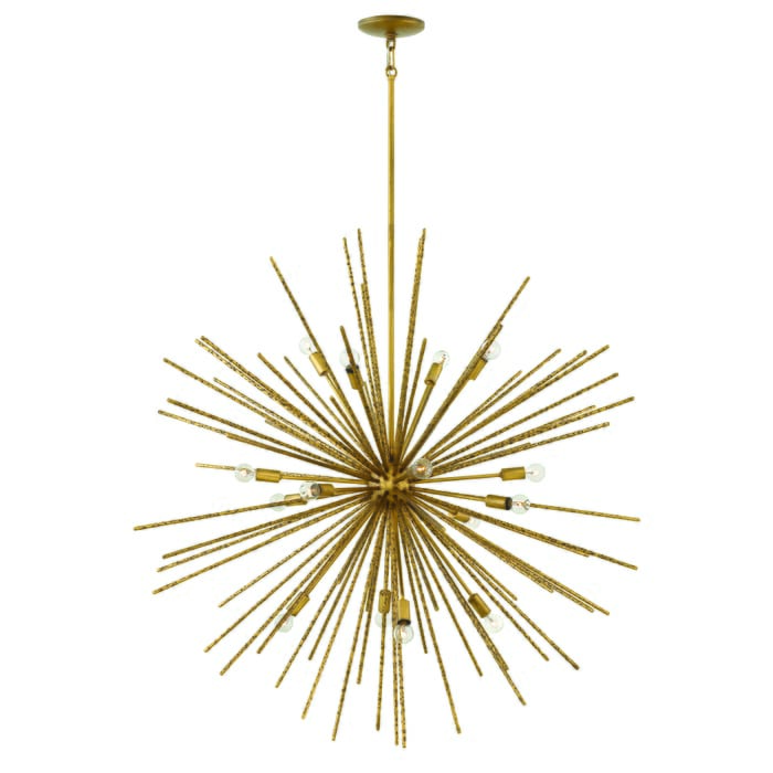 Fredrick Ramond Tryst 16-Light Chandelier in Burnished Gold Fredrick Ramond Tryst 16-Light Chandelier in Burnished Gold