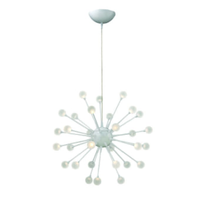 Fredrick Ramond Impulse 30-Light Chandelier in Cloud Fredrick Ramond Impulse 30-Light Chandelier in Cloud