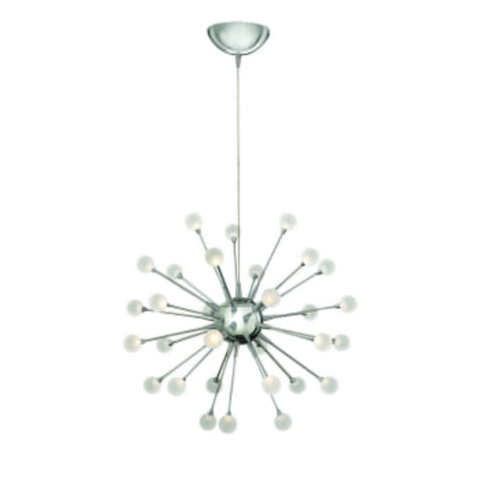 Fredrick Ramond Impulse 30-Light Chandelier in Polished Chrome* Fredrick Ramond Impulse 30-Light Chandelier in Polished Chrome*