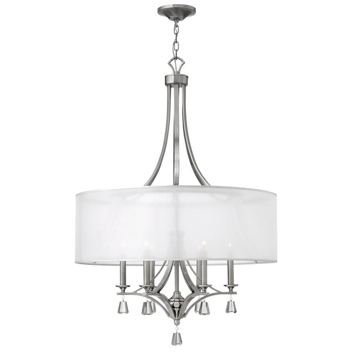 Fredrick Ramond Mime 6-Light Foyer Light in Brushed Nickel* Fredrick Ramond Mime 6-Light Foyer Light in Brushed Nickel*