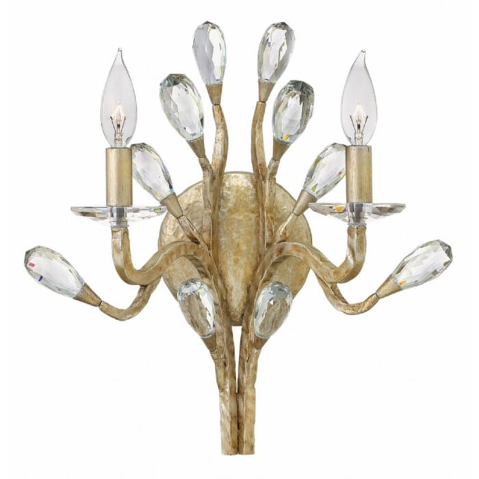 Fredrick Ramond Eve 2-Light 16" Wall Sconce in Champagne Gold Fredrick Ramond Eve 2-Light 16" Wall Sconce in Champagne Gold