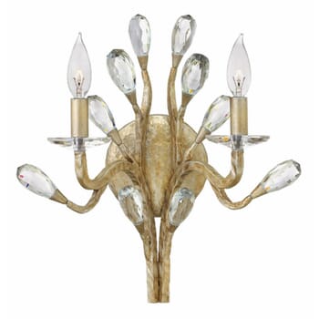 Fredrick Ramond Eve 2-Light 16" Wall Sconce in Champagne Gold