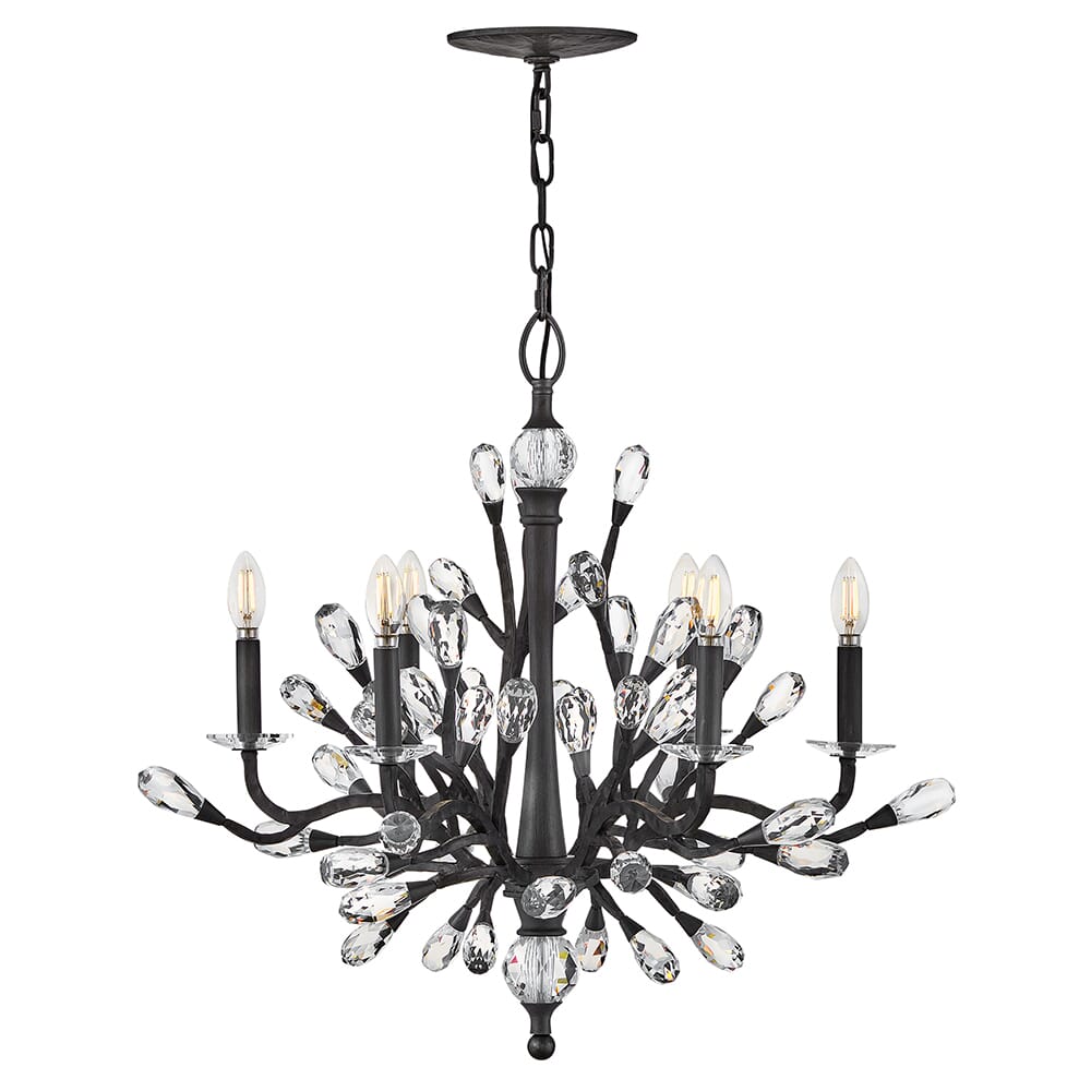 Brushed Graphite LED Chandelier from the Eve Collection