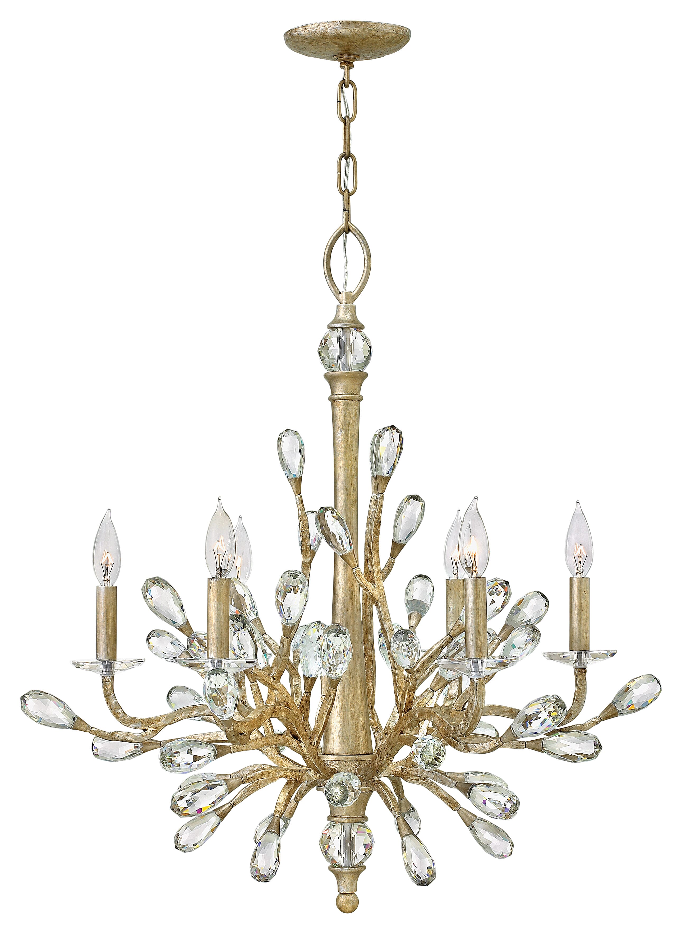 Champagne Gold LED Chandelier from the Eve Collection