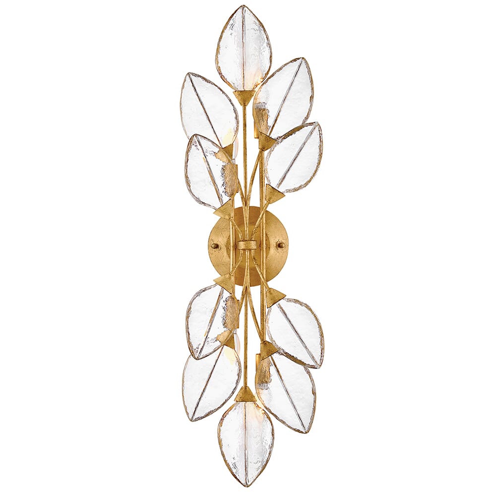 Distressed Brass LED Wall Sconce from the Amira Collection