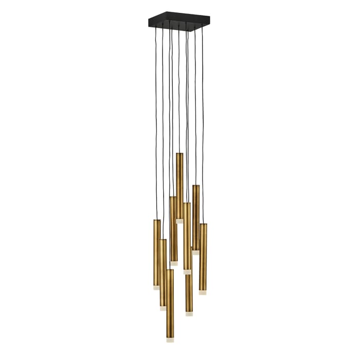 Fredrick Ramond Harmony 9-Light 53" Pendant Light in Heritage Brass Fredrick Ramond Harmony 9-Light 53" Pendant Light in Heritage Brass