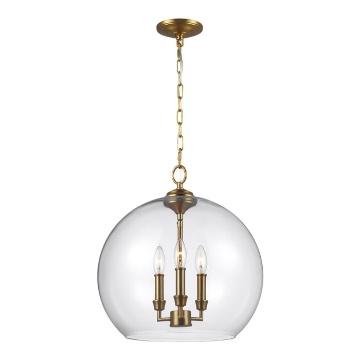 Feiss Lawler Orb Pendant in Burnished Brass Feiss Lawler Orb Pendant in Burnished Brass