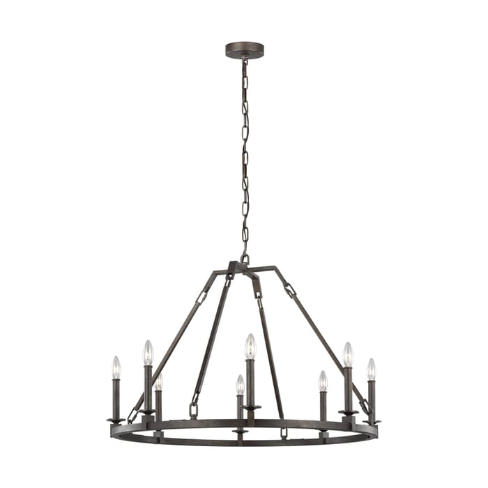 Generation Lighting Landen 8-Light Chandelier in Smith Steel by Sean Lavin Generation Lighting Landen 8-Light Chandelier in Smith Steel by Sean Lavin