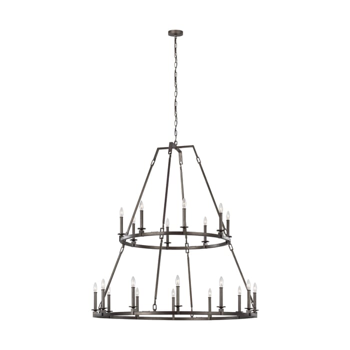 Generation Lighting Landen 20-Light Multi-Tier Chandelier in Smith Steel by Sean Lavin Generation Lighting Landen 20-Light Multi-Tier Chandelier in Smith Steel by Sean Lavin