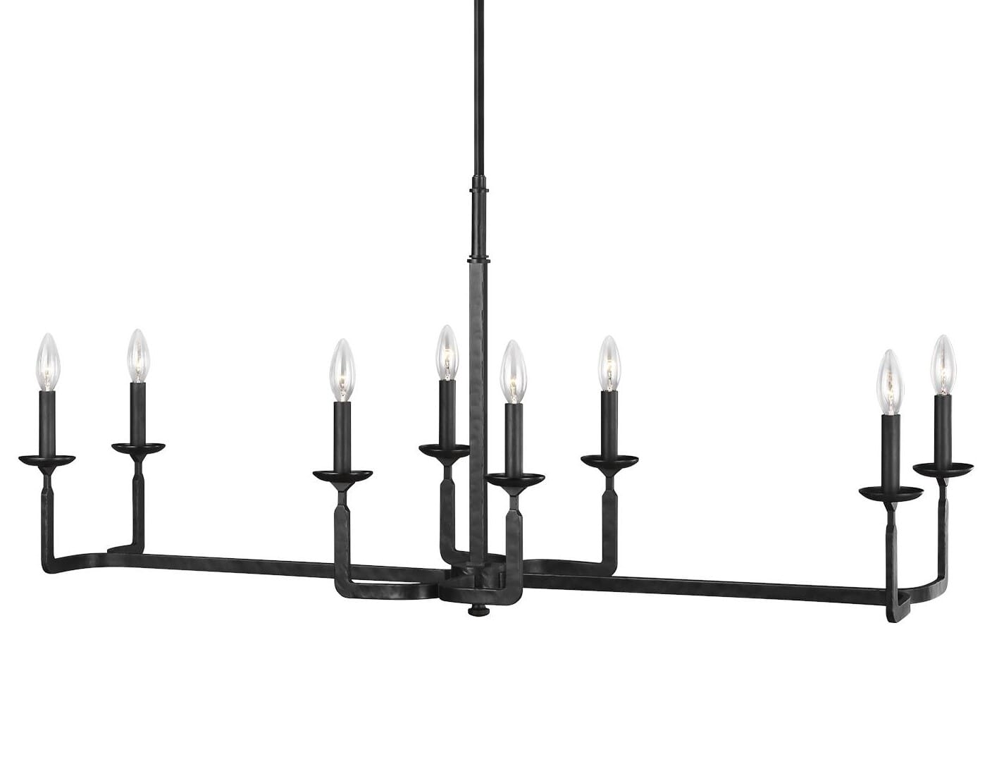 Generation Lighting Ansley 8Light Linear Chandelier in Aged Iron