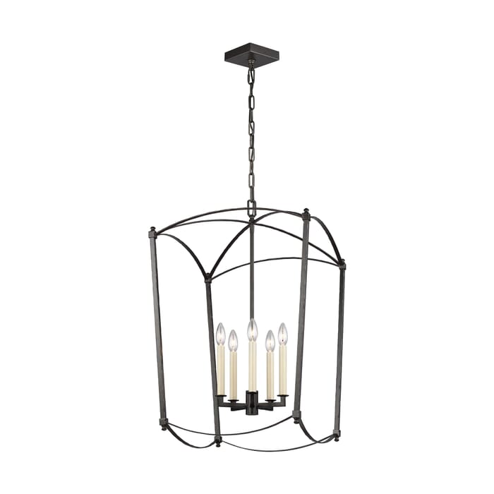 Generation Lighting Thayer 5-Light Foyer Light in Smith Steel by Sean Lavin Generation Lighting Thayer 5-Light Foyer Light in Smith Steel by Sean Lavin