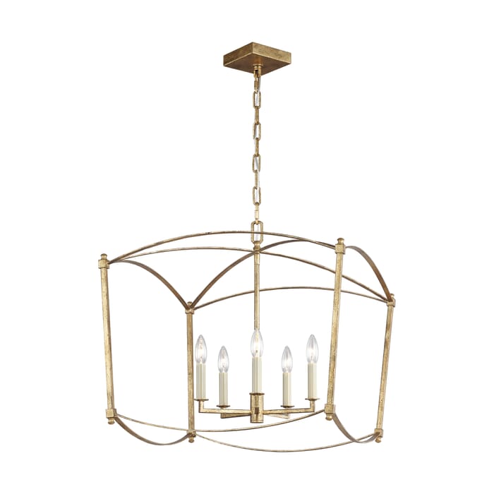 Generation Lighting Thayer 5-Light Chandelier in Antique Gild by Sean Lavin Generation Lighting Thayer 5-Light Chandelier in Antique Gild by Sean Lavin