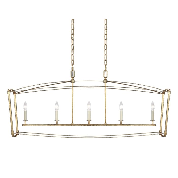 Generation Lighting Thayer 5-Light Kitchen Island Light in Antique Gild by Sean Lavin Generation Lighting Thayer 5-Light Kitchen Island Light in Antique Gild by Sean Lavin
