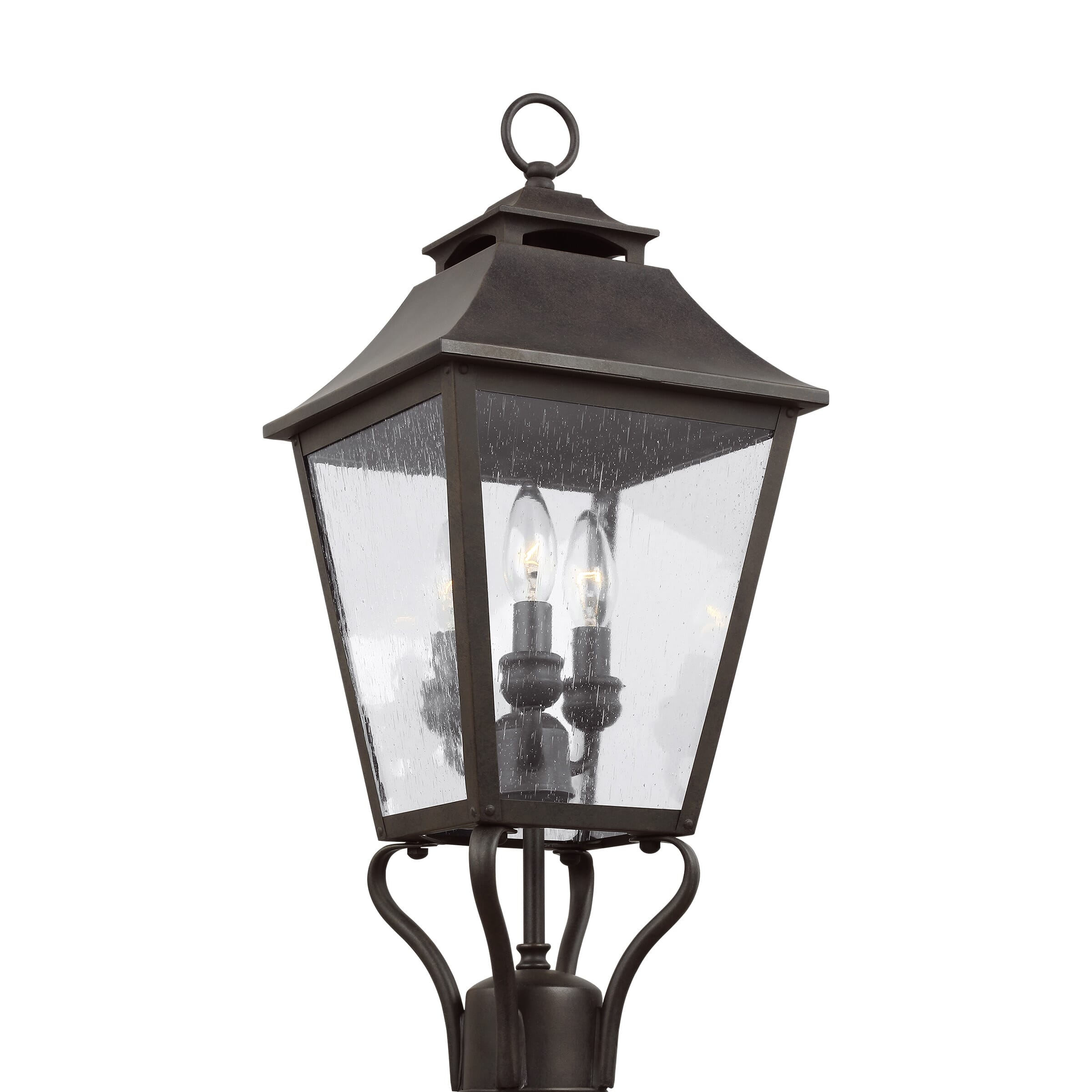 Feiss Galena 3-Light Outdoor Post Light in Sable