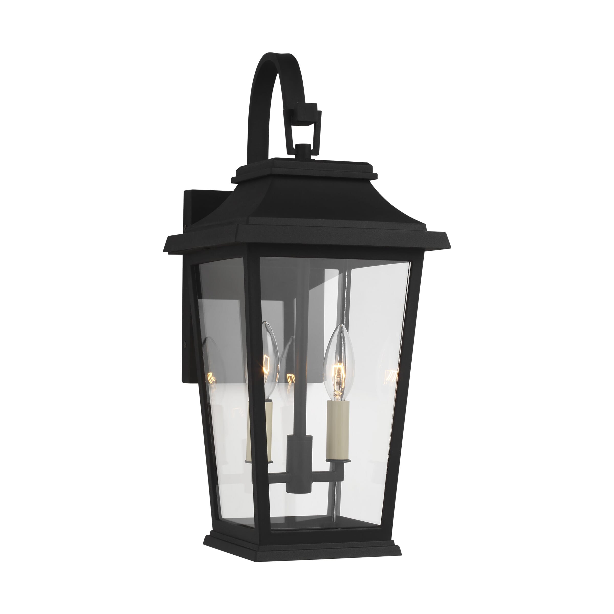 Generation Lighting Warren 2-Light Outdoor Wall Light in Textured Black by Sean Lavin