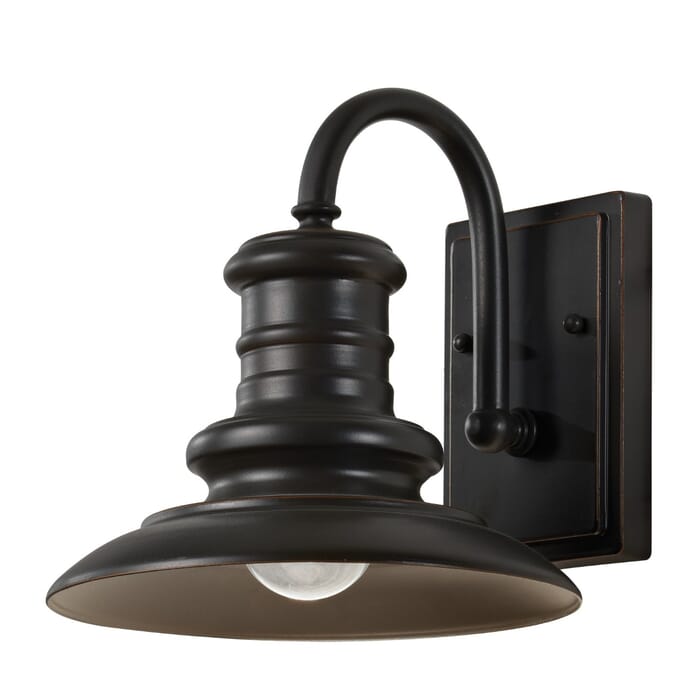 Feiss Redding Station 9.7" Outdoor Wall Lantern in Restoration Bronze Feiss Redding Station 9.7" Outdoor Wall Lantern in Restoration Bronze