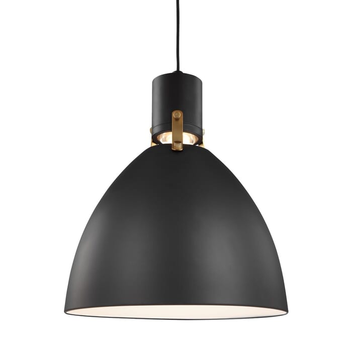 Generation Lighting Brynne Pendant Light in Matte Black And Chrome by Sean Lavin Generation Lighting Brynne Pendant Light in Matte Black And Chrome by Sean Lavin