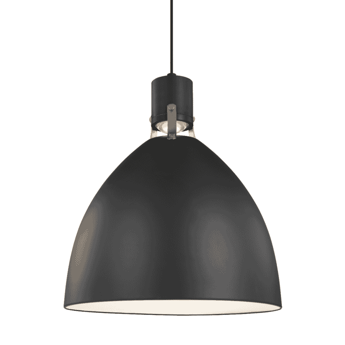 Generation Lighting Brynne Pendant Light in Matte Black And Chrome by Sean Lavin Generation Lighting Brynne Pendant Light in Matte Black And Chrome by Sean Lavin