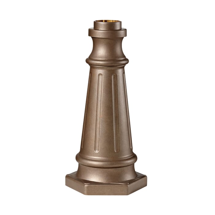 Feiss Post Base in Corinthian Bronze Finish Feiss Post Base in Corinthian Bronze Finish
