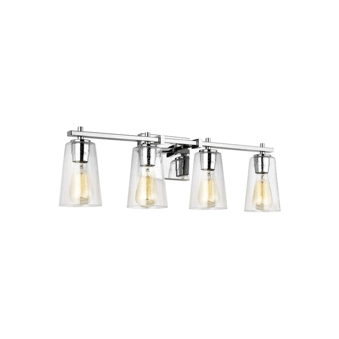 Generation Lighting Mercer 4-Light Bathroom Vanity Light in Chrome by Sean Lavin Generation Lighting Mercer 4-Light Bathroom Vanity Light in Chrome by Sean Lavin