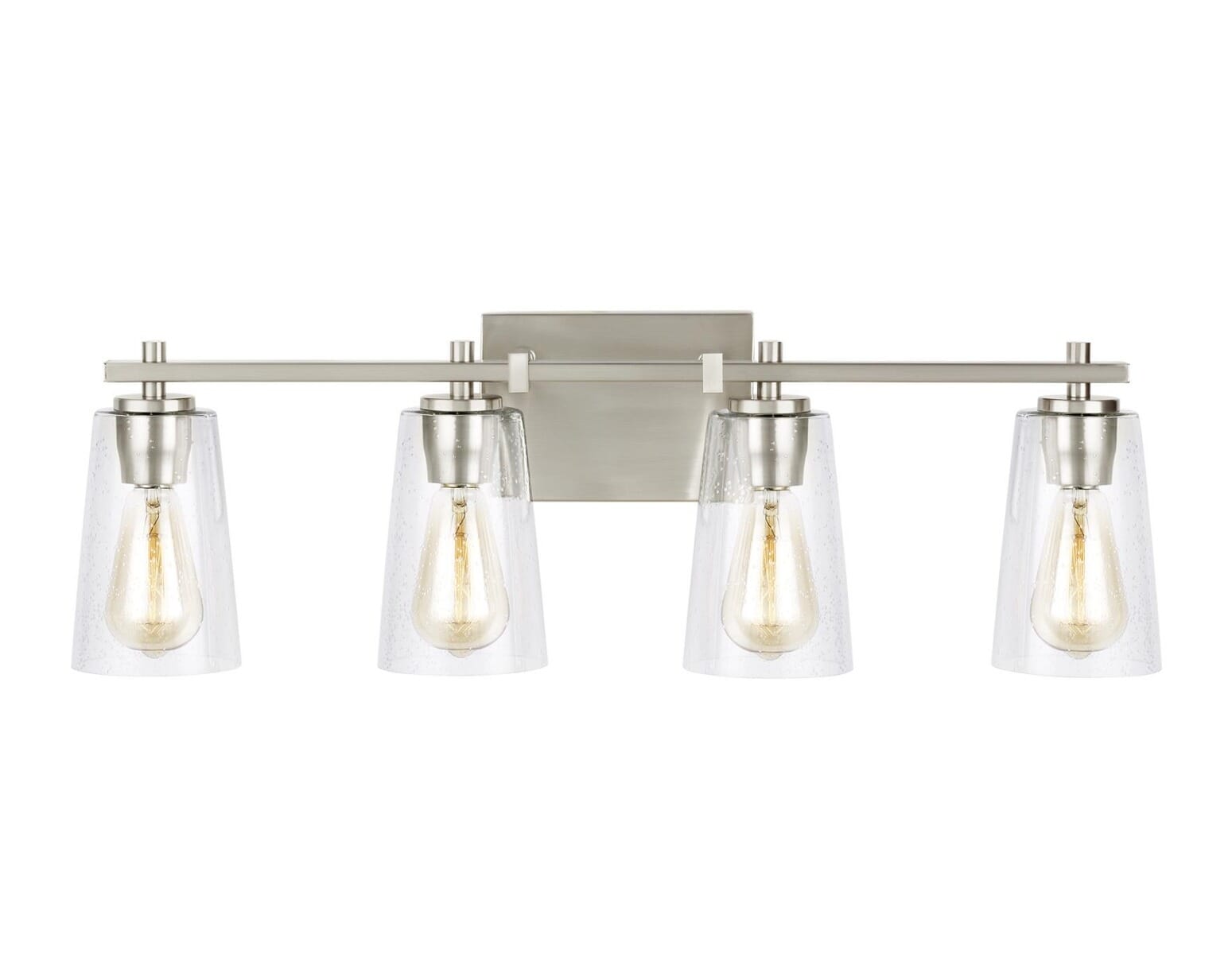 Generation Lighting Mercer 4-Light Bathroom Vanity Light in Satin Nickel by Sean Lavin