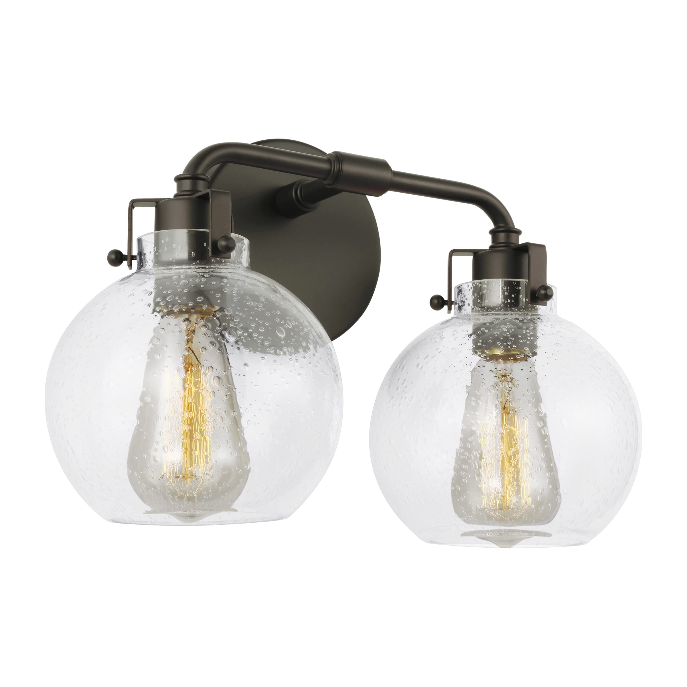Generation Lighting Clara 2-Light Bathroom Vanity Light in Oil Rubbed Bronze by Sean Lavin