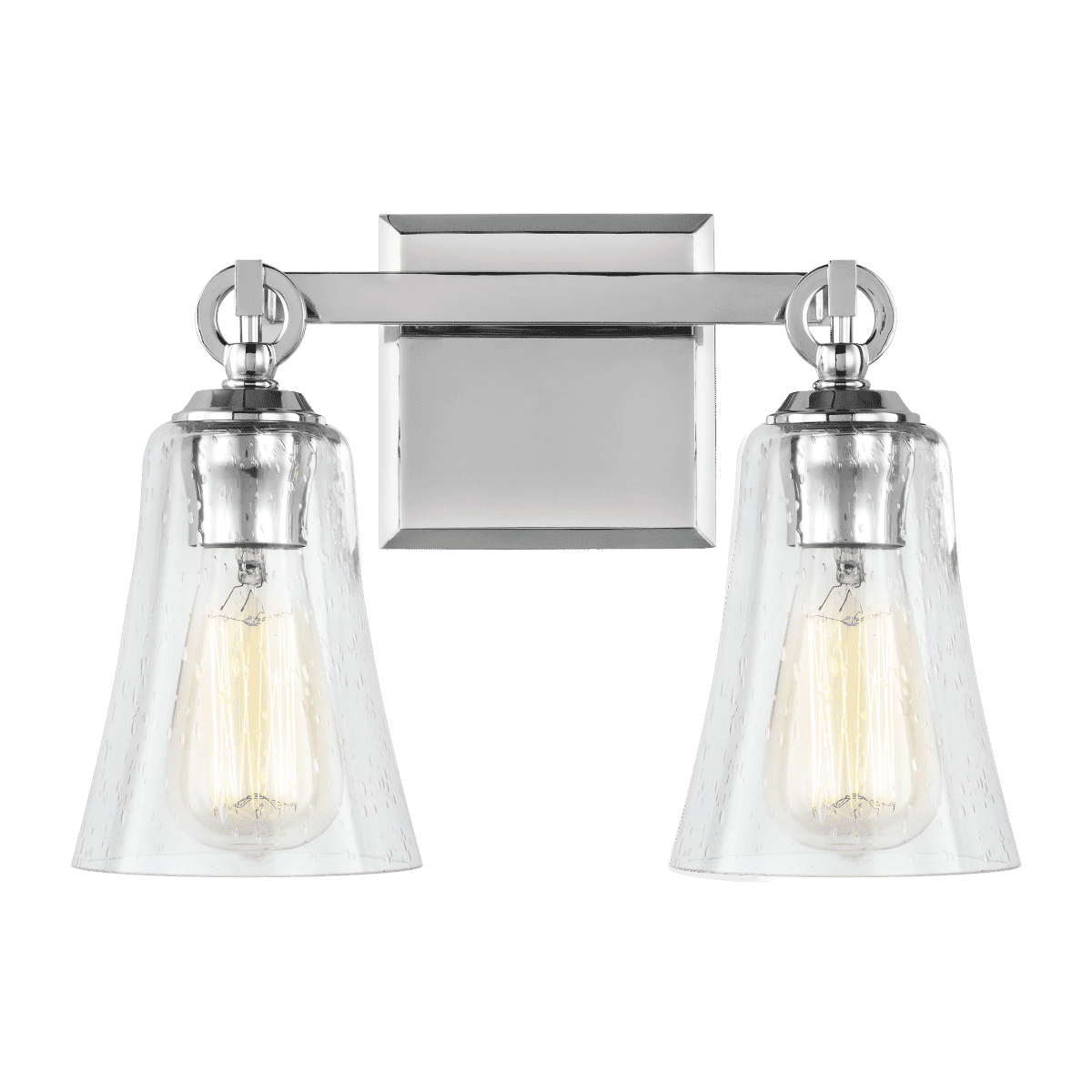 Generation Lighting Monterro 2-Light Bathroom Vanity Light in Chrome by Sean Lavin