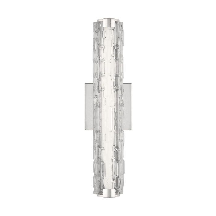 Feiss Cutler LED Bathroom Vanity Light in Chrome with Staggered Rock Glass Feiss Cutler LED Bathroom Vanity Light in Chrome with Staggered Rock Glass