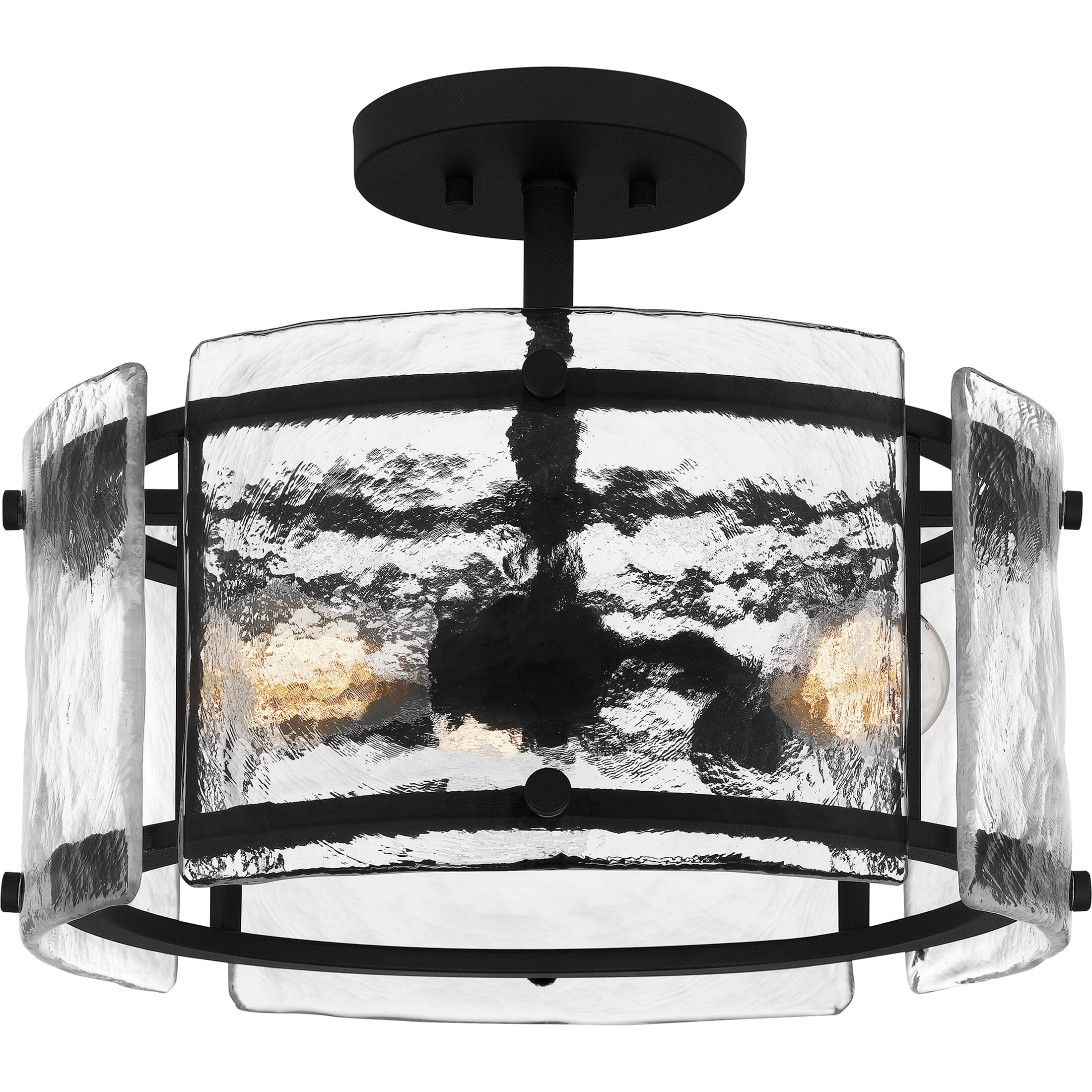 Fortress 3-Light Semi-Flush Mount in Earth Black