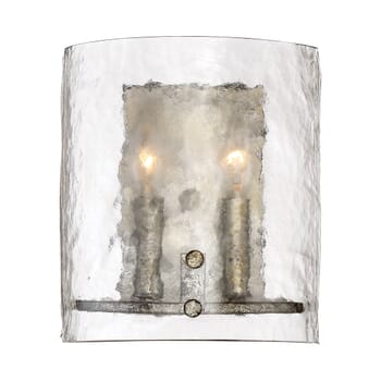 Quoizel Fortress 2-Light 10" Wall Sconce in Mottled Silver