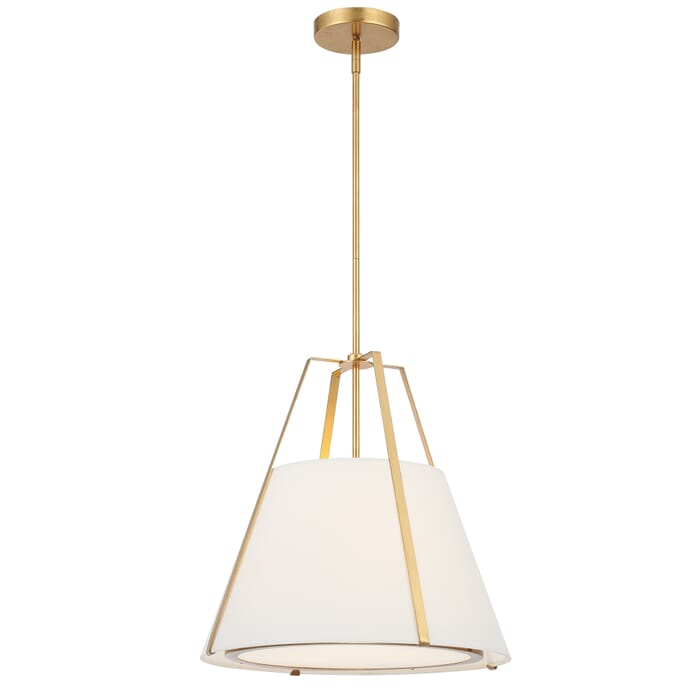 Crystorama Fulton 3-Light Pendant Light in Antique Gold Crystorama Fulton 3-Light Pendant Light in Antique Gold