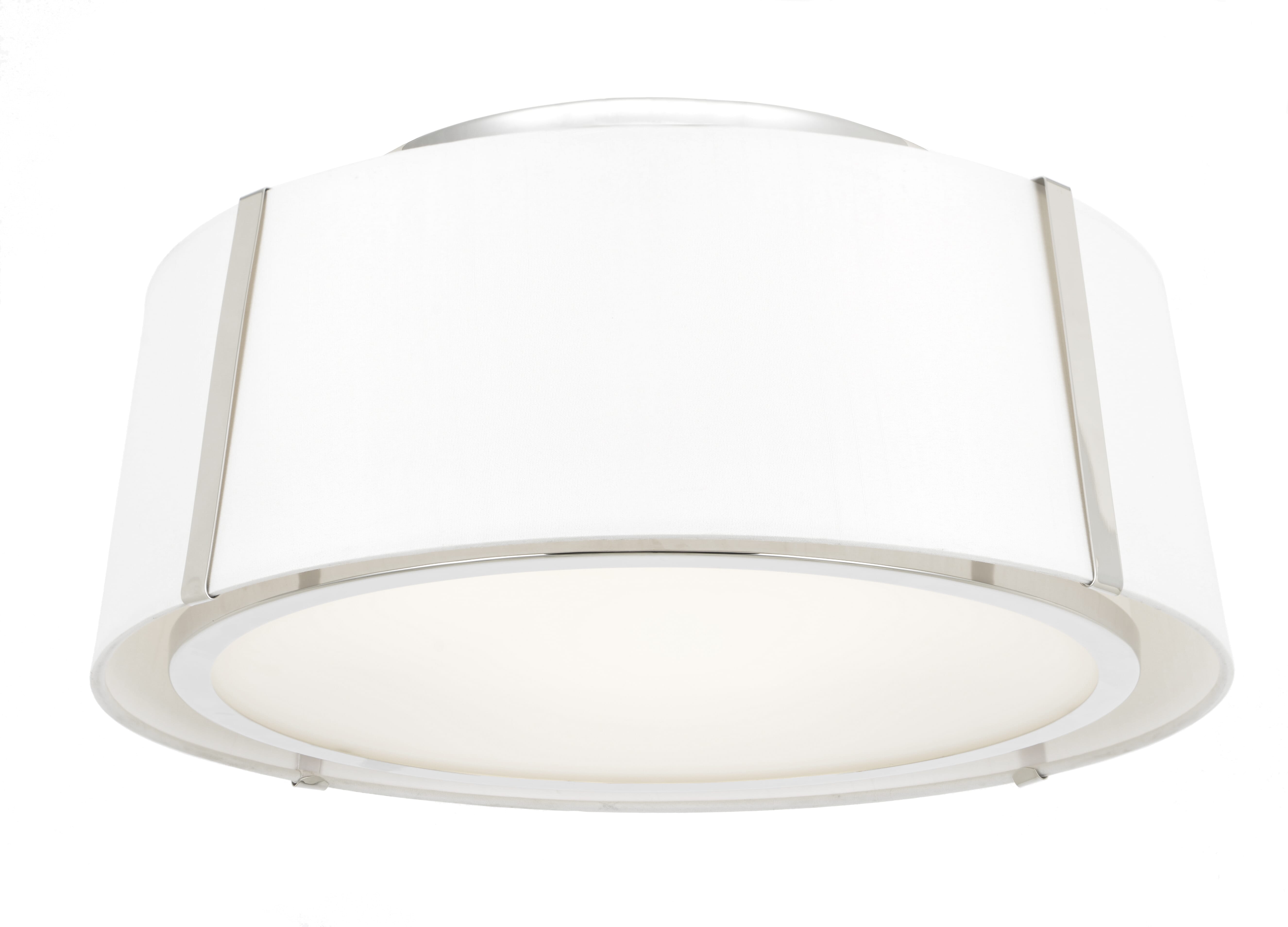 Photos - Chandelier / Lamp Fulton Crystorama Crystorama  3-Light 18" Ceiling Light in Polished Nickel FUL-905-PN 