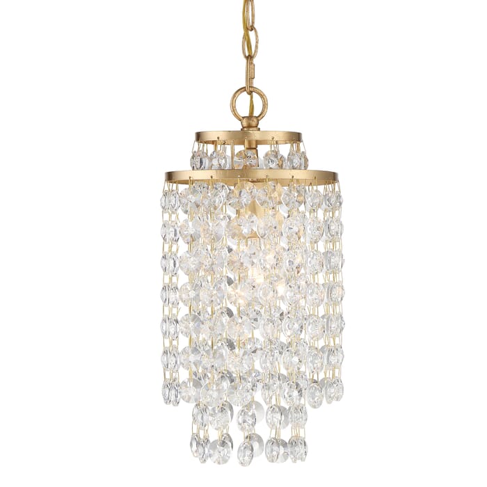 Crystorama Gabrielle Mini Chandelier in Antique Gold Crystorama Gabrielle Mini Chandelier in Antique Gold