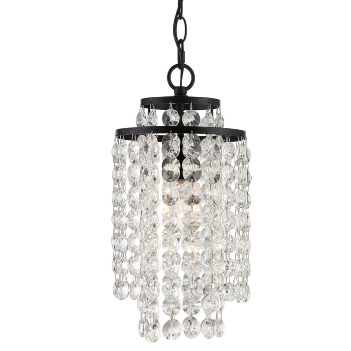 Crystorama Gabrielle Mini Chandelier in Matte Black Crystorama Gabrielle Mini Chandelier in Matte Black
